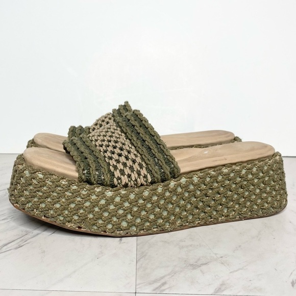 Rag & Bone Logan Crochet Flatform Slide Sandal 9 1/2 - Picture 1 of 14